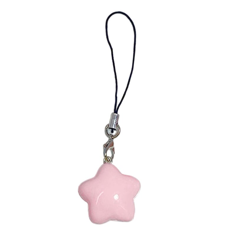 Gllehkt Fat Star Phone Chacin Phone Charm Lanyard Strap Bag Hanging Pendant Decorations Ornament Fashion Jewelry Accessory, 7x2.5cm, Pink - Image 1