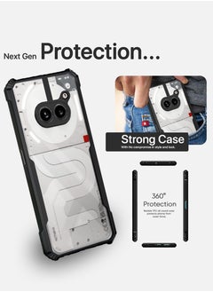 Case Up Case For Nothing 2a/ 2a Plus Back Cover Case With 360 Degree Protection, Shockproof Bumper Protective Phone Cover, Anti-Scratch Hard PC Back (Clear)  - Image 2