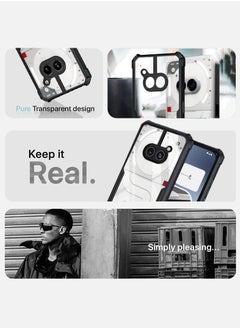 Case Up Case For Nothing 2a/ 2a Plus Back Cover Case With 360 Degree Protection, Shockproof Bumper Protective Phone Cover, Anti-Scratch Hard PC Back (Clear)  - Image 4