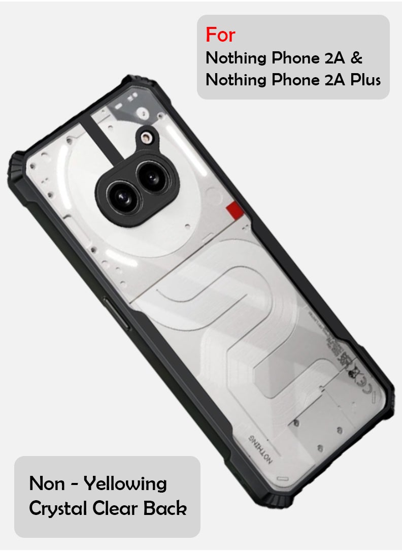 Case For Nothing 2a/ 2a Plus Back Cover Case With 360 Degree Protection, Shockproof Bumper Protective Phone Cover, Anti-Scratch Hard PC Back (Clear)