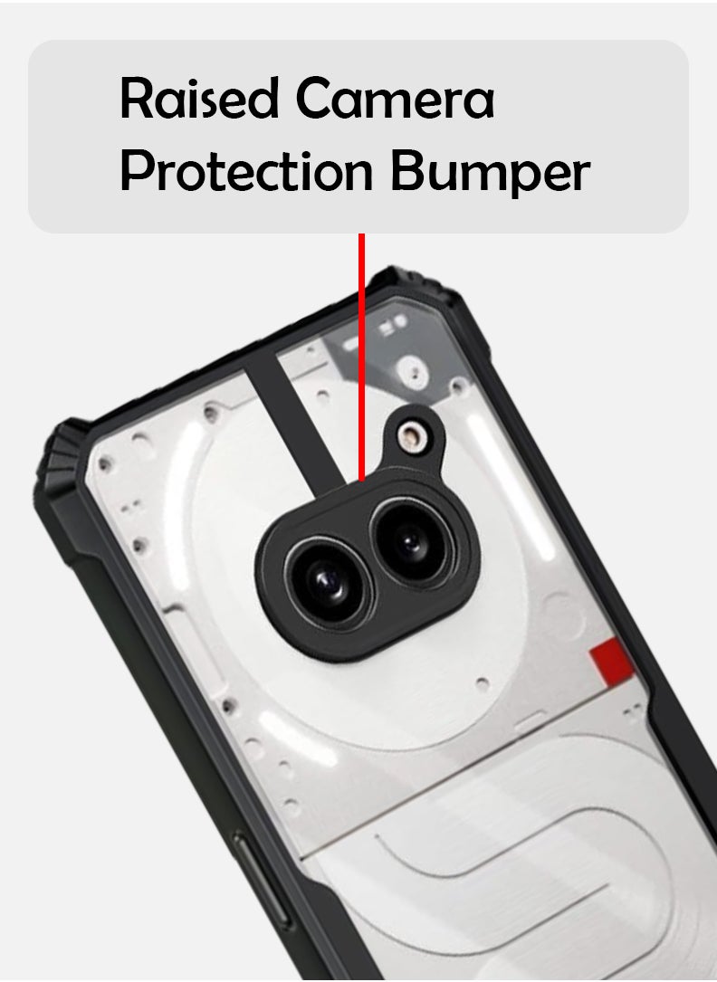 Case For Nothing 2a/ 2a Plus Back Cover Case With 360 Degree Protection, Shockproof Bumper Protective Phone Cover, Anti-Scratch Hard PC Back (Clear)
