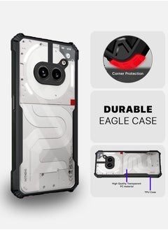 Case Up Case For Nothing 2a/ 2a Plus Back Cover Case With 360 Degree Protection, Shockproof Bumper Protective Phone Cover, Anti-Scratch Hard PC Back (Clear)  - Image 3
