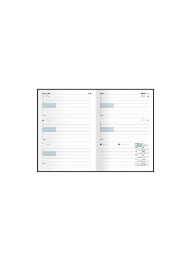 Collins Collins Desk 12 Month Mid/Academic Year Planner, July 2025-July 2026-Week-to-View Appointments Diary, A4 Hard Cover, Black  - Image 2