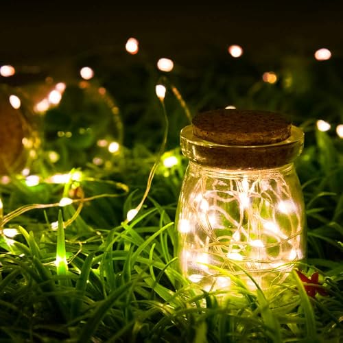 XINKAITE 10Ft/30 LEDs Fairy,Starry , String Lights for Indoor&Outdoor Decoration Wedding Home Parties Christmas Holiday, Waterproof,Battery Operated.(Warm White) - Image 3