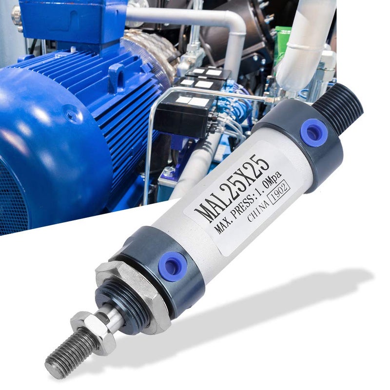Mini Pneumatic Air Cylinder Double Acting Single Rod 25mm Stroke Aluminum Alloy - Image 4