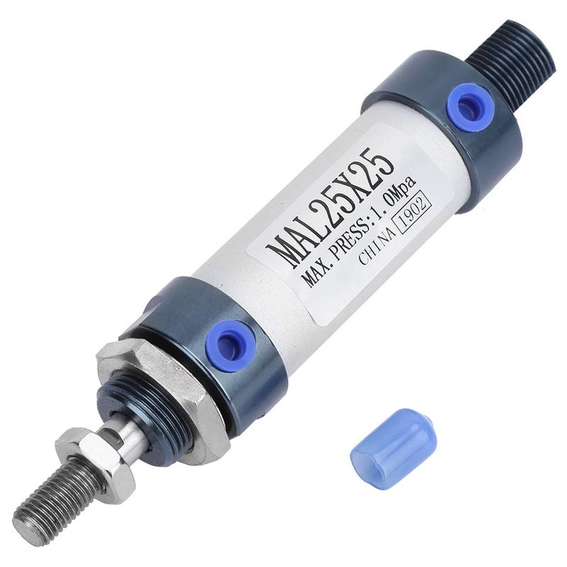 Mini Pneumatic Air Cylinder Double Acting Single Rod 25mm Stroke Aluminum Alloy - Image 2