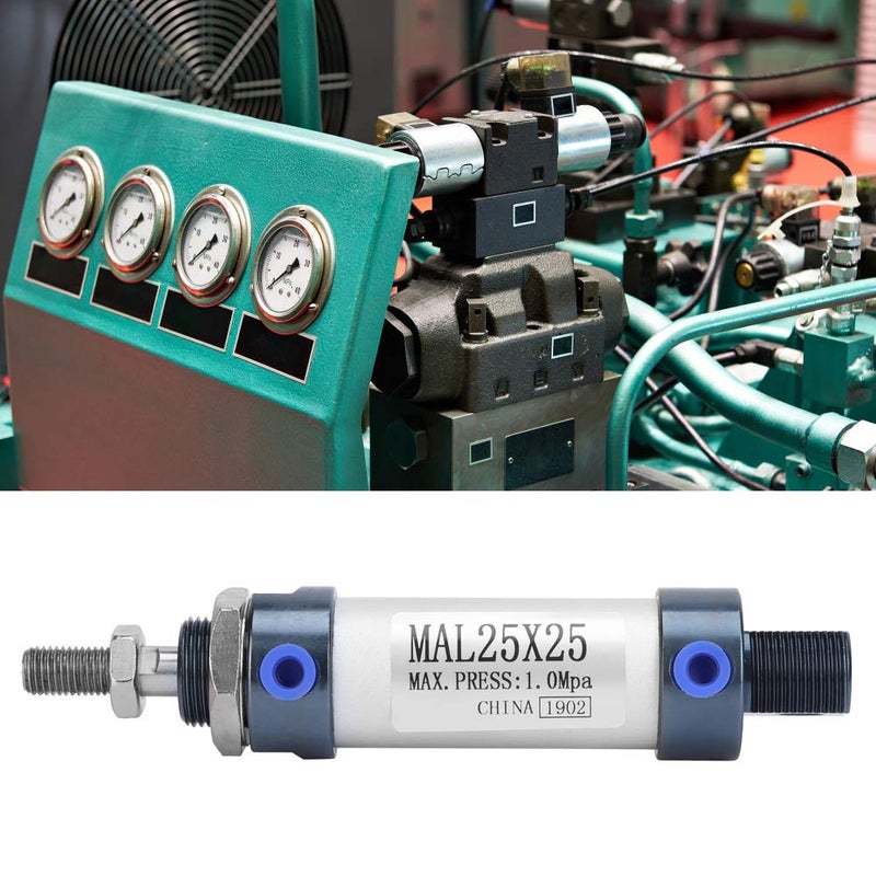 Mini Pneumatic Air Cylinder Double Acting Single Rod 25mm Stroke Aluminum Alloy - Image 3