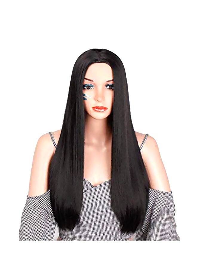 NIBEMINENT Long Straight Hair Wig Black 24inch - Image 1