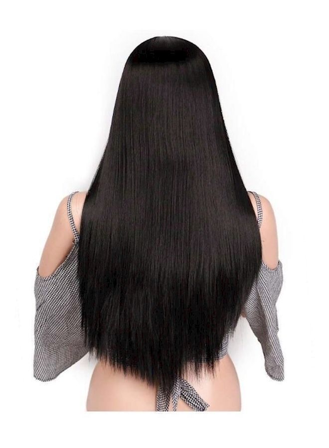 NIBEMINENT Long Straight Hair Wig Black 24inch - Image 5