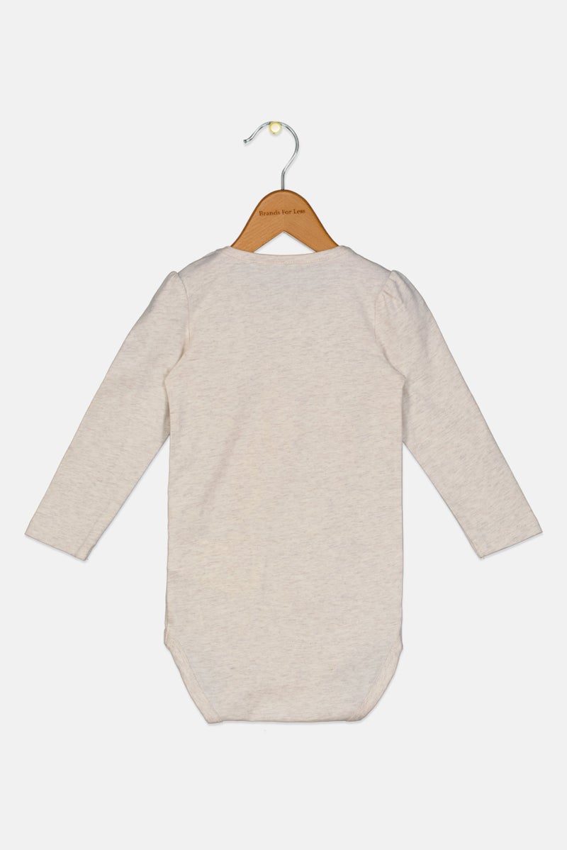 NAME IT Toddlers Girl Graphic Print Romper, Heather Grey - Image 2