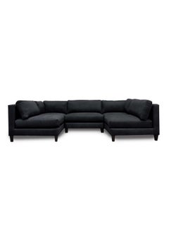 A to Z Furniture Chelsea Modular Sectional With Ottoman in Charcoal Color Modular Corner Sectional with Ottoman  - Image 3