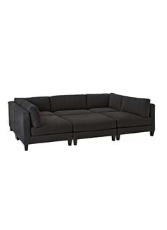 A to Z Furniture Chelsea Modular Sectional With Ottoman in Charcoal Color Modular Corner Sectional with Ottoman  - Image 2