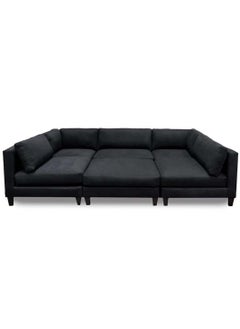 A to Z Furniture Chelsea Modular Sectional With Ottoman in Charcoal Color Modular Corner Sectional with Ottoman  - Image 4