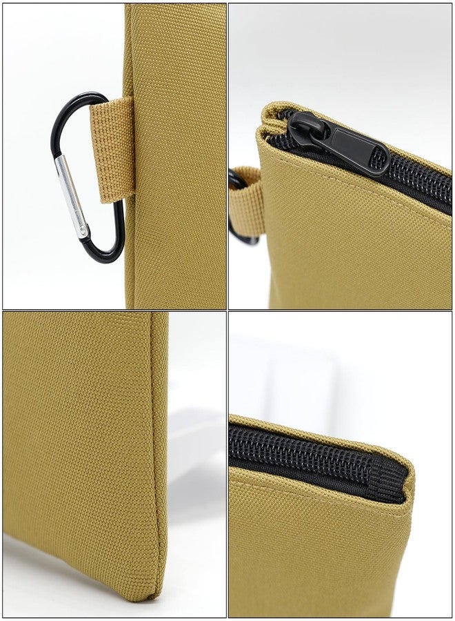 Faylapa 3 Pack Canvas Tool Zipper Pouch, Premium Tool Pouch, Waterproof Utility Multipurpose Storage Organizer Tool Pouches with Carabiner for Tools, Stationary, Pencil Pouch, 12.6"x7" - Image 4