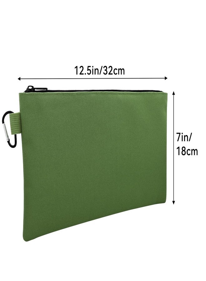 Faylapa 3 Pack Canvas Tool Zipper Pouch, Premium Tool Pouch, Waterproof Utility Multipurpose Storage Organizer Tool Pouches with Carabiner for Tools, Stationary, Pencil Pouch, 12.6"x7" - Image 3