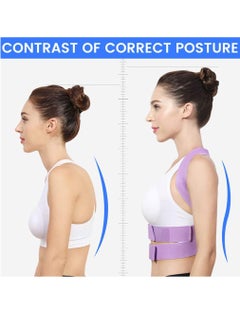 KASTWAVE Posture Corrector for Women, Extended Backplate Back Straightener, Adjustable Upper Back brace for Neck Shoulder Pain Relief and Clavicle Support, Pink  - Image 2