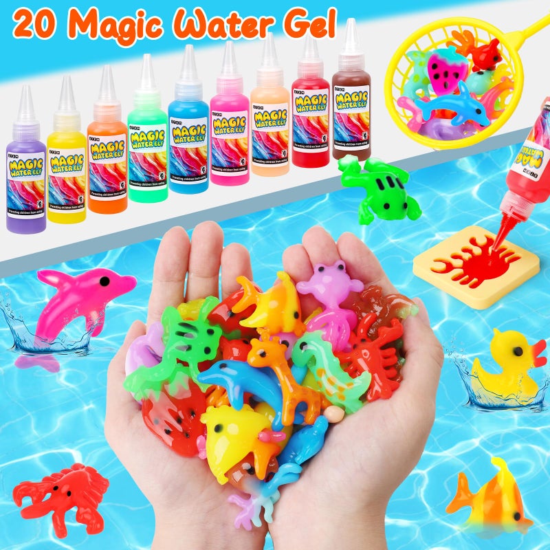 Basytodio Aqua Fairy Water Gel Kit for Kids, Magic Water Elf Toy Kit with 20 Magic Gel &16 Shape Molds-DIY Magic Elf Kits Make Your Own Water Pets Arts and Crafts for Kids 4-6 7 8 9 10 Year Old Boys Girls Gifts - Image 4