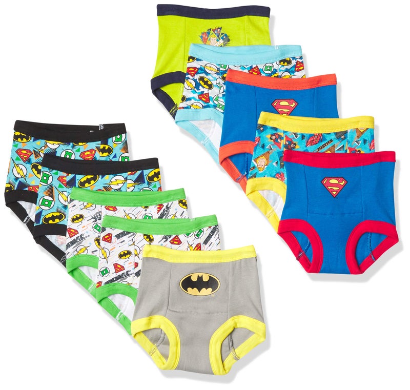 DC Comics Toddler Potty Training Pants with Superman Batman Wonder Woman With Success Chart Stickers
