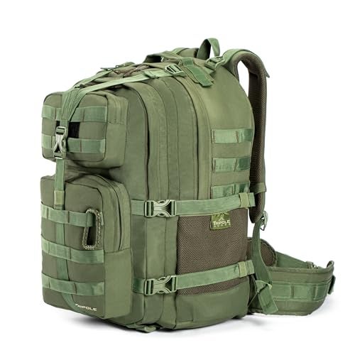 Tripole Alfa 45 Litres Military Tactical Backpack And Rucksack With Detachable Sling Bag | Rain Cover | 3 Year Warranty (Green, 45L) - Image 1