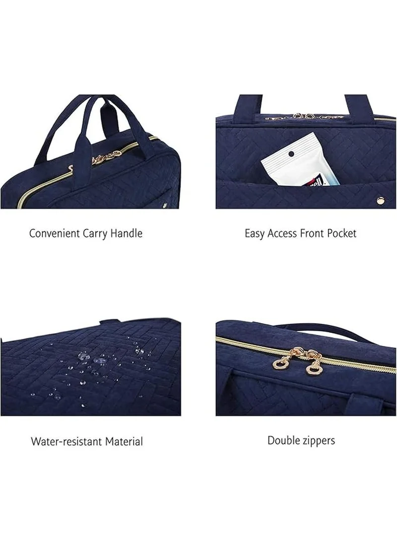 باج سمارت حقيبة أدوات الزينة للسفر من باج سمارت معلقة للسيدات والمكياج، أزرق