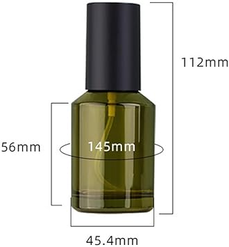 VASANA 60 ml2 oz Empty Glass Pump Bottles Refillable Cosmetic Dispenser With Press Pump Makeup Emulsion Liquids Storage Container Portable Travel Bottle Cosmetic Container AmberGreen - Image 2