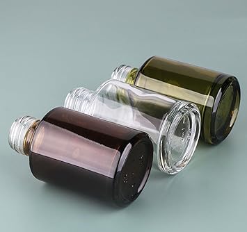 VASANA 60 ml2 oz Empty Glass Pump Bottles Refillable Cosmetic Dispenser With Press Pump Makeup Emulsion Liquids Storage Container Portable Travel Bottle Cosmetic Container AmberGreen - Image 5