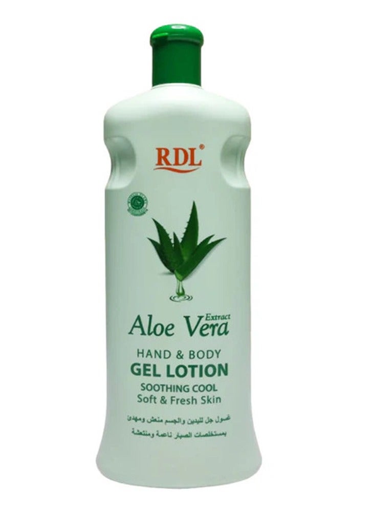 RDL Aloe Vera Extract Hand & Body Gel Lotion - 600ml