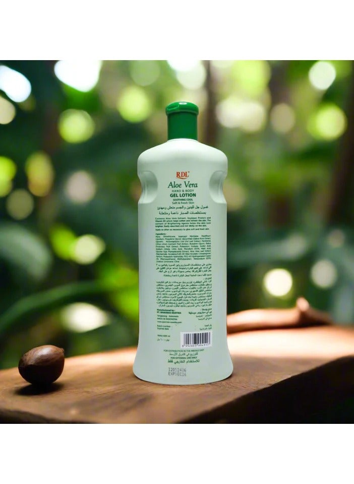 RDL Aloe Vera Extract Hand & Body Gel Lotion - 600ml