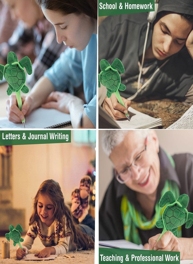 Puzzled DolliBu Green Sea Turtle Plush Pen - Cute & Soft Sea Life Stuffed Animal Ballpoint Novelty Pen Toy, Writing Pen Instrument For Cool Stationery School and Office Desk - Image 3