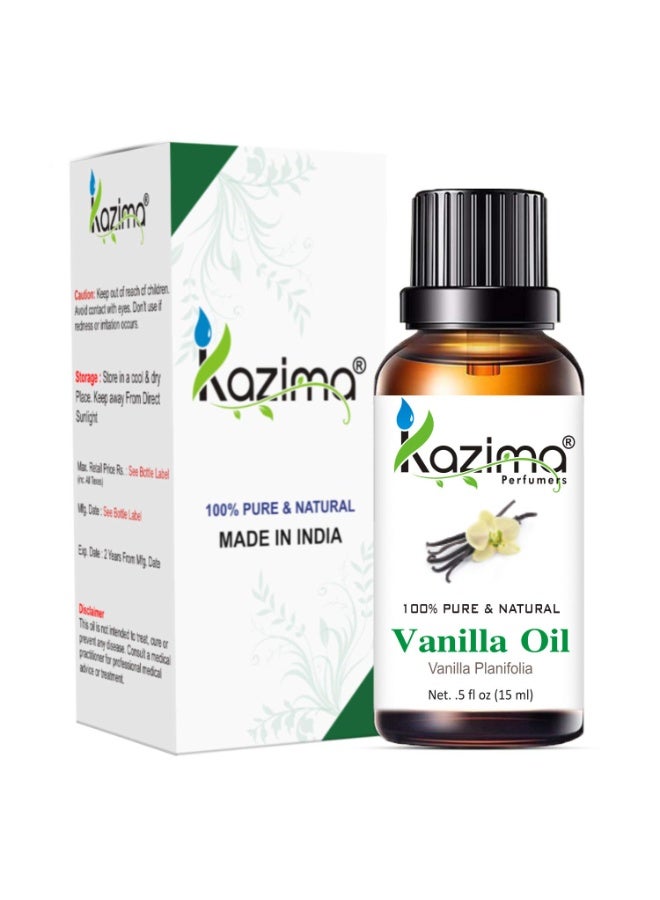 KAZIMA Vanilla Essential Oil - 100% Pure Natural & Undiluted For Skin care & Hair (15ml) - Image 2