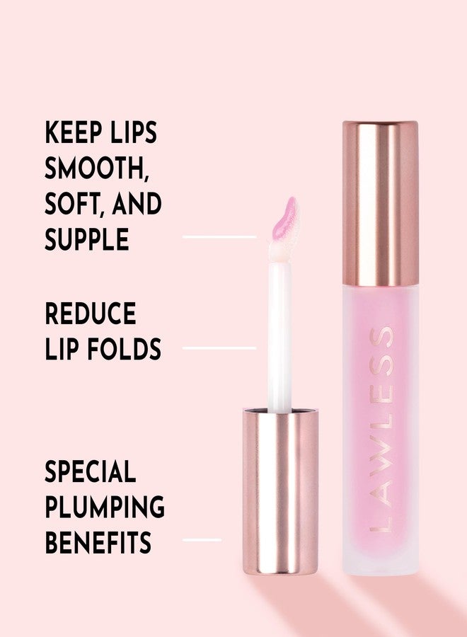 Lawless Forget the Filler Lip Plumping Line Smoothing Gloss - Strawberry Milkshake - Premium Volumizing Lip Gloss with Natural Ingredients Designed to Plump, Firm, and Hydrate Lips 0.11 oz - Image 3