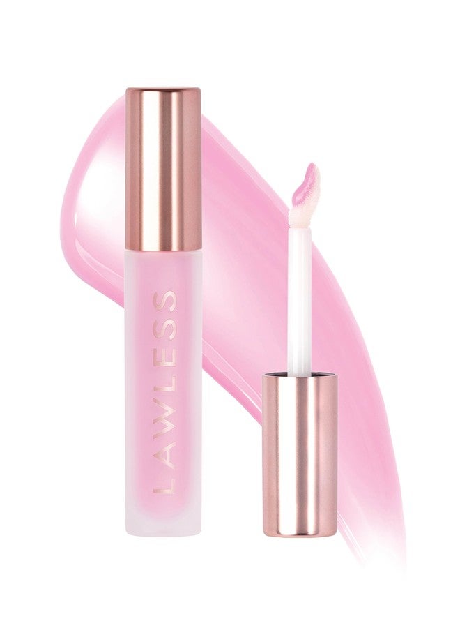 Lawless Forget the Filler Lip Plumping Line Smoothing Gloss - Strawberry Milkshake - Premium Volumizing Lip Gloss with Natural Ingredients Designed to Plump, Firm, and Hydrate Lips 0.11 oz - Image 1