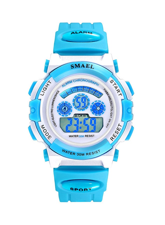 SMAEL kids_unisex Water Resistant Rubber Digital Watch Smael-40-S-BLU