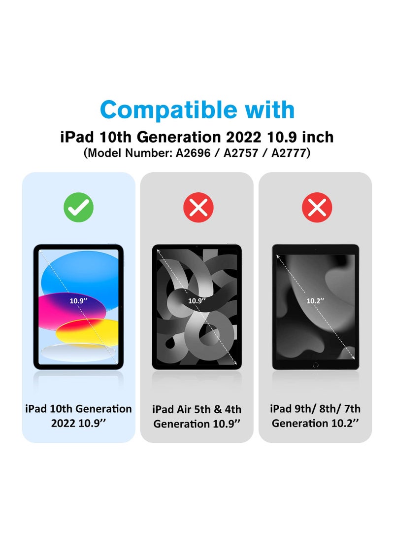 Digipace 3 Pack  iPad 10.9 10th Generation 2022 Screen Protector A2696/A2757/A2777, Tempered Glass Screen Film Guard for iPad 10th Gen 10.9" 2022 Release -Clear - Image 2