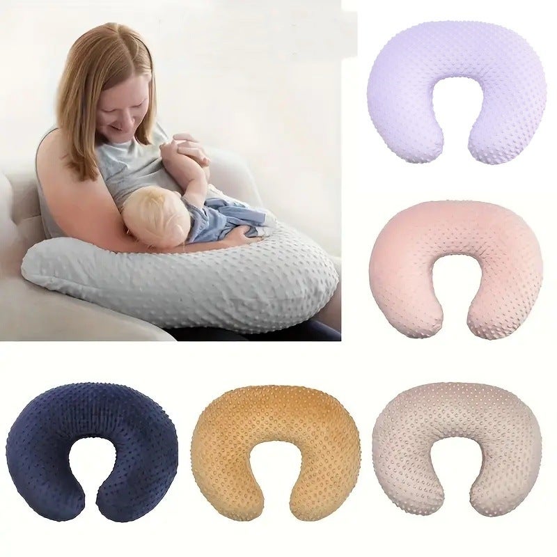 U-Shaped Multi-Functional Super Soft Plush Nursing Pillowcase Change Cover Breast-Feeding Pillow Change Pillow Cover Does Not Include Pillow Core - Image 2