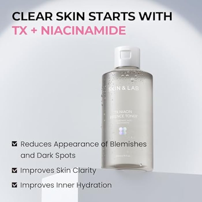 SKIN & LAB SKIN SCIENCE SOLUTION [Skin&LAB] TX Niacin Essence Toner, Brightening & Hydrating Facial Toner with 3% Tranexamic Acid and 5% Niacinamide, Dark Spot Correcting Korean Skincare for Radiant, Even-Toned Skin, 6.76 fl. oz. - Image 2