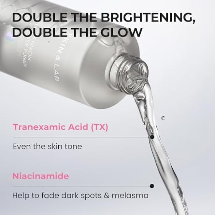 SKIN & LAB SKIN SCIENCE SOLUTION [Skin&LAB] TX Niacin Essence Toner, Brightening & Hydrating Facial Toner with 3% Tranexamic Acid and 5% Niacinamide, Dark Spot Correcting Korean Skincare for Radiant, Even-Toned Skin, 6.76 fl. oz. - Image 3
