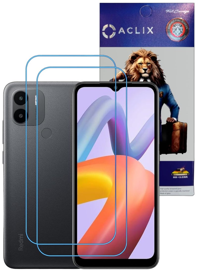 ACLIX 2 Pieces Antistatic ESD Dustproof Premium Quality High Definition Clear Tempered Glass Screen Protector Designed For Xiaomi Redmi A2+ - Image 1