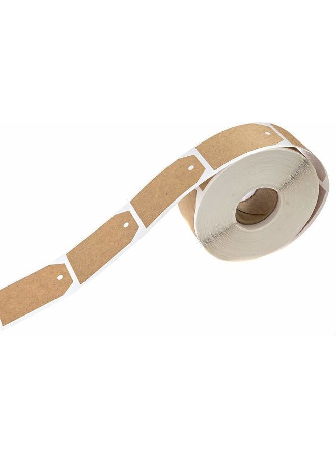 SBlabels 1.15" x 2" Natural Brown Kraft Gift Tag Stickers/Roll of 500 Labels/Blank to from Christmas Birthday Present Stickers/Made in The USA  - Image 3