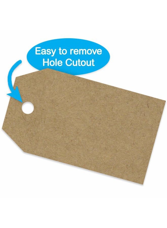 SBlabels 1.15" x 2" Natural Brown Kraft Gift Tag Stickers/Roll of 500 Labels/Blank to from Christmas Birthday Present Stickers/Made in The USA  - Image 4