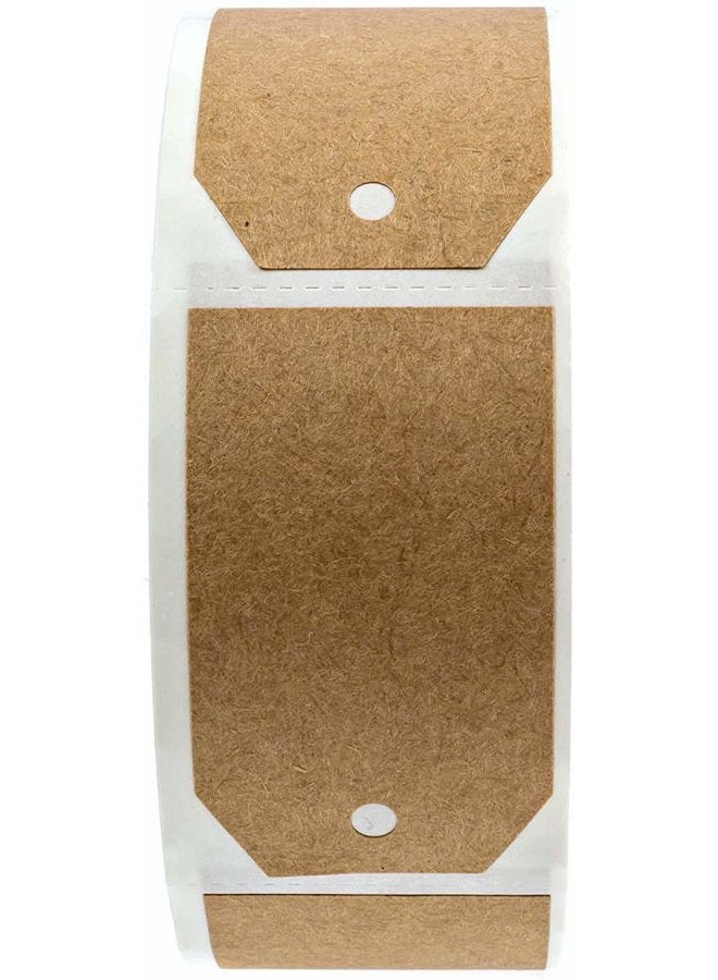 SBlabels 1.15" x 2" Natural Brown Kraft Gift Tag Stickers/Roll of 500 Labels/Blank to from Christmas Birthday Present Stickers/Made in The USA  - Image 2