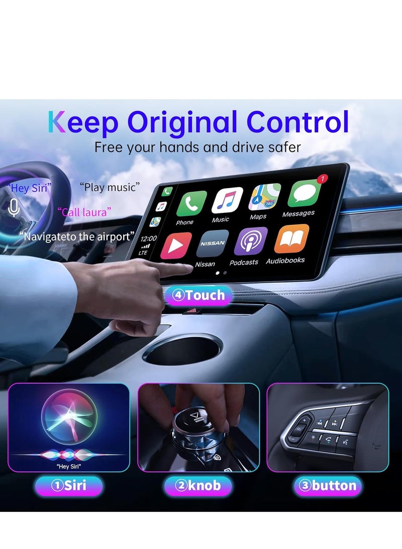 2 in 1 Wireless Carplay Auto Adapter Mini Box with Bluetooth 5.0 and WiFi for Wired CarPlay/Auto Cars - Image 2