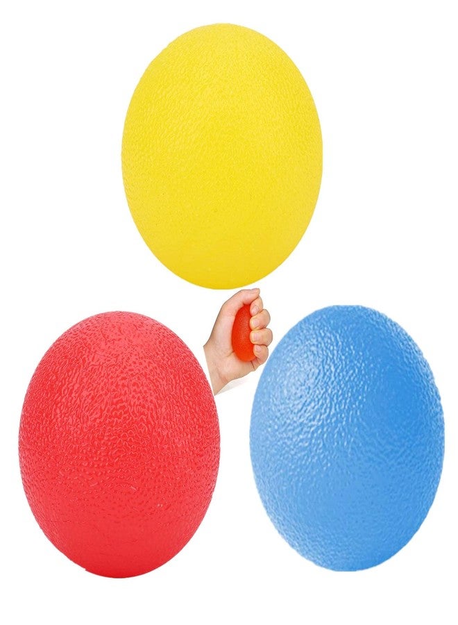 FMELAH 3 PCS Physical Therapy Hand Exercise Balls, Stress Relief Balls for Adults, Squeeze Balls Kits for Hand Finger Wrist Muscles, Hand Grip Strengthener Trainer,Finger Exerciser - Image 1