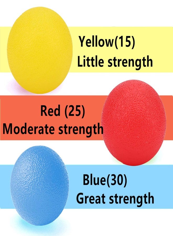 FMELAH 3 PCS Physical Therapy Hand Exercise Balls, Stress Relief Balls for Adults, Squeeze Balls Kits for Hand Finger Wrist Muscles, Hand Grip Strengthener Trainer,Finger Exerciser - Image 3