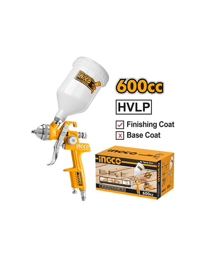 إنجكو بندقية رش HVLP من INGCO ASG1061 – سعة 600cc مع رأس 1.4 مم ونمط رش قابل للتعديل (180-250 مم) - Image 4