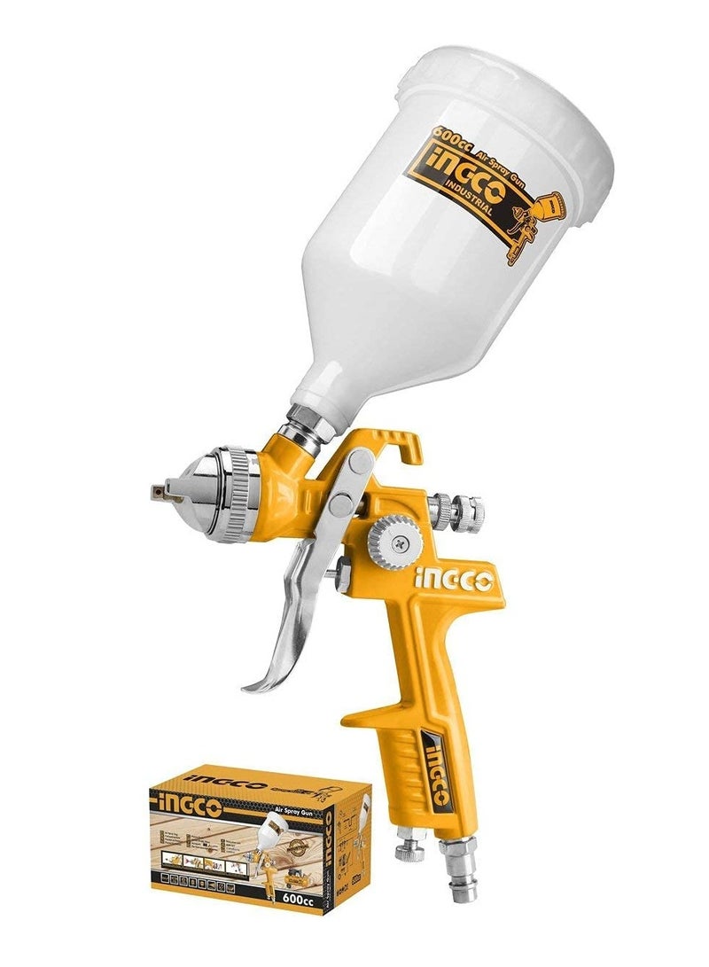 إنجكو بندقية رش HVLP من INGCO ASG1061 – سعة 600cc مع رأس 1.4 مم ونمط رش قابل للتعديل (180-250 مم) - Image 2