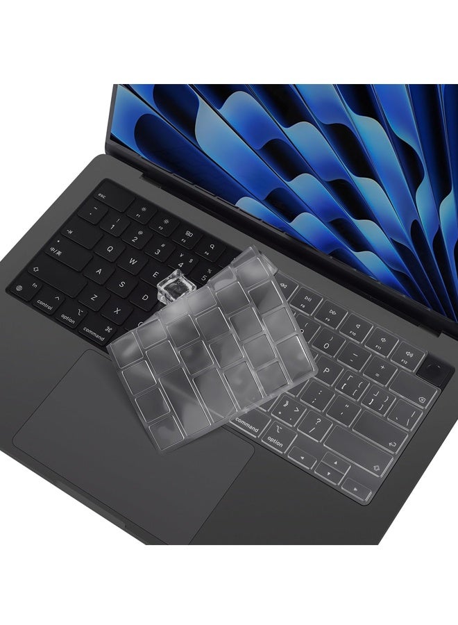 Premium Keyboard Cover Ultra Thin Protector Skin for 2025-2021 MacBook Pro 14 16 inch M4 M3 M2 M1 Pro/Max, MacBook Air 15" 13.6" M4 M3 M2 Chip A3241 A3114 A2941 A3240 A3113 A2681, EN Layout - Image 1
