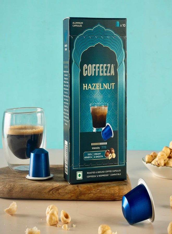 Coffeeza Hazelnut Flavoured Aluminium Coffee Capsules, Intensity - 7 |100% Arabica | Nespresso Compatible Coffee Pods | Box of 1 (10 Capsules) - Image 5