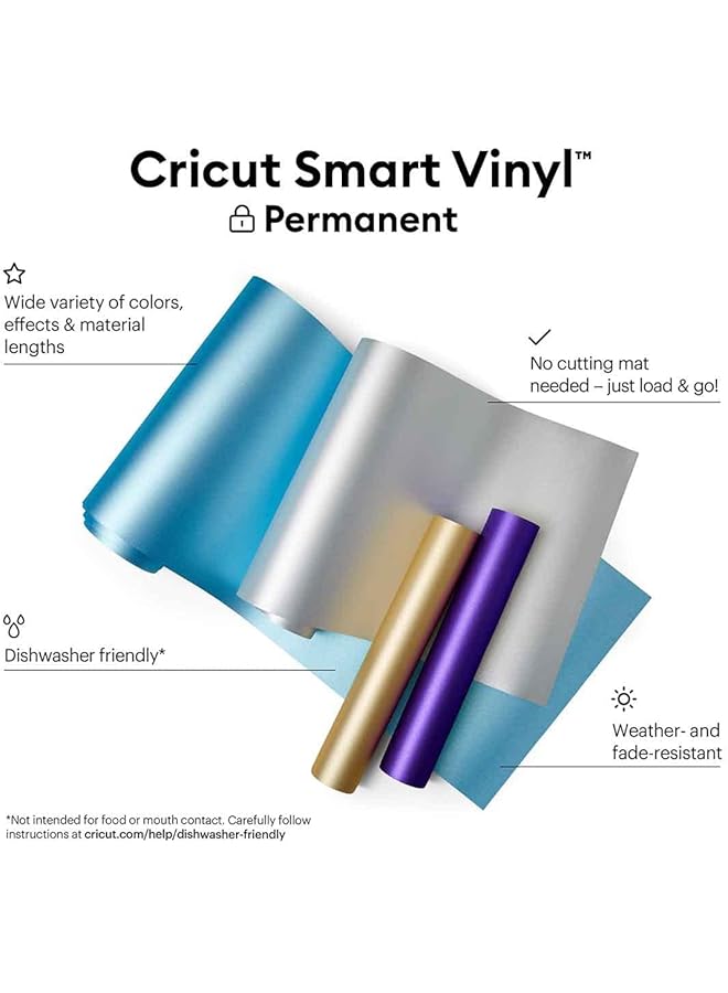 Cricut Smart Vinyl Permanent 33X366Cm 1 Sheet Shimmer Gold - Image 2