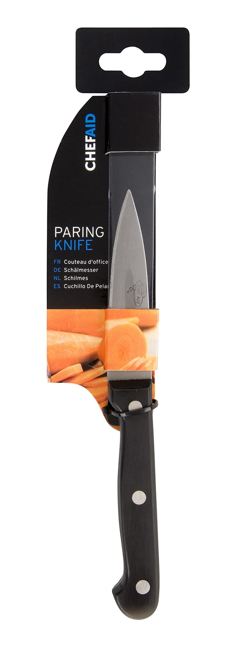 Chef Aid Paring Knife Made with Food Grade Stainless Steel This Knife is Perfect for preparing Fruit and Vegetables and Comes with a Well Shaped Grip Handle